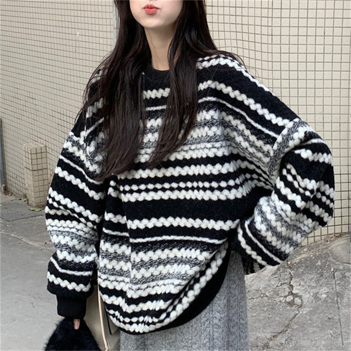 ボーダー ニット セーター レディース 長袖 プルオーバー 春 秋 冬 暖かい ニットセーター きれいめ 秋冬 オフィス トップス ゆったり リラックス オフィス シンプル カジュアル 柔らかい 通勤 仕事 重ね着 着痩せ 春秋物 暖か 通学 日常 新作 送料無料