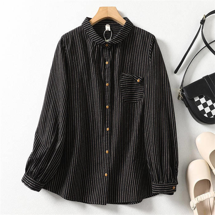 AD2017 archive フリル丸襟ブラウス 黒 ラウンドカラー