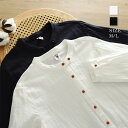 ガーゼ シャツ レディース 綿 長袖 春秋 バンドカラー コットン 綿シャツ 秋冬 トップス ダブルガーゼシャツ 2重ガーゼ ガーゼシャツ レディースシャツ レディーストップス シャツブラウス ナチュラル ダブルガーゼ すっきり 通学 外出 通勤 大人 白 ホワイト 送料無料