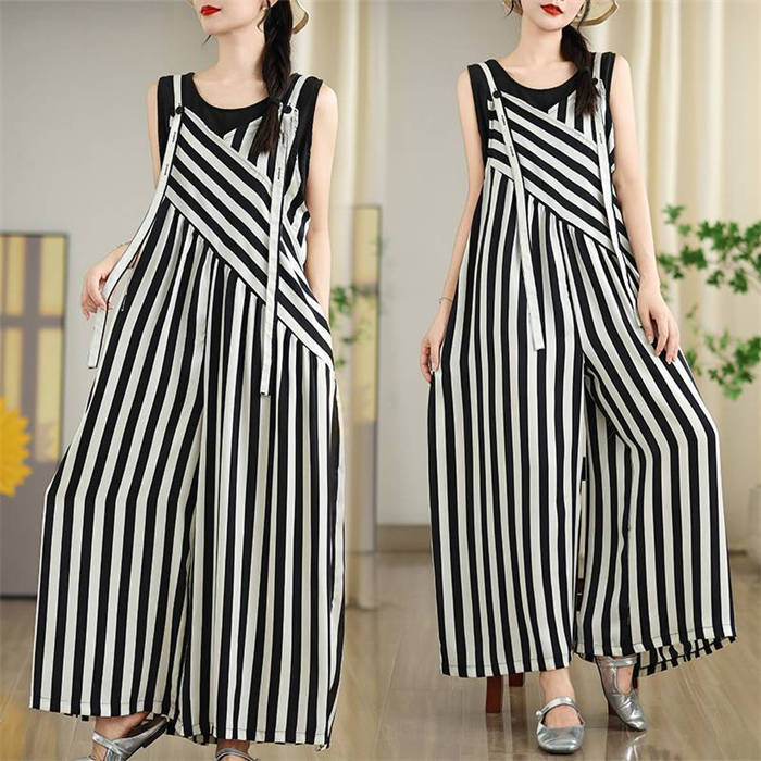 ストラップ サロペット レディース ガウチョパンツ フレアパンツ イージーパンツ 春 夏 オフィス 仕事 オールインワン ゆったり パンツ ロングパンツ サロペットパンツ ロング キャミ ワイドパンツ カジュアル ナチュラル お洒落 つなぎ 体型カバー 可愛い 新作