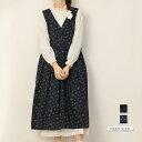 リネン ジャンパースカート レディース 秋 冬 ノースリーブ vネック リネン コットン 総柄 花柄 ロングワンピース ロング ノースリーブワンピース タンクト...
