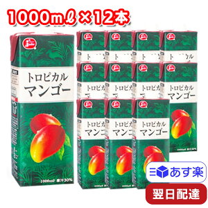 ジューシー トロピカルマンゴー ジュース 1000ml×12本 (2ケース) 紙パック アップルマンゴー 果汁飲料