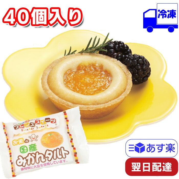 日東ベスト お米de国産みかんタルト 冷凍 35g×40個 1ケース 学校給食 米粉 スイーツ オレンジ お菓子 おやつ 給食 イベント 母の日 父の日 敬老の日 プレゼント お誕生日