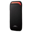 エレコムスマホポーチ1台収納Lサイズスリップインタイプ背面ポケット付ブラック【iPhone16シリーズ対応検証済】P-05SNCBK