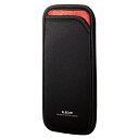 エレコムスマホポーチ1台収納Sサイズスリップインタイプ背面ポケット付ブラック【iPhone16/16eシリーズ対応検証済】P-04SNCBK