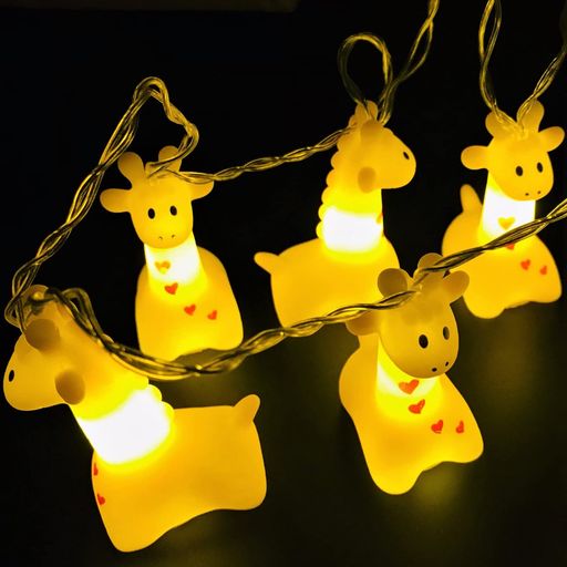 MAYTOTE1.5M/4.9FT電池式10球かわいい動物麒麟ランプストリングLED屋内屋外ドレープライトハロウィンク..