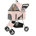 Yilucessペットカート分離型折りたたみペットバギー小型犬中型犬猫カート多頭4輪軽量コンパクト取り外し可能収納簡単飛び出し防止リード付き前輪360°回転後輪ブレーキ付き組み立て簡単…