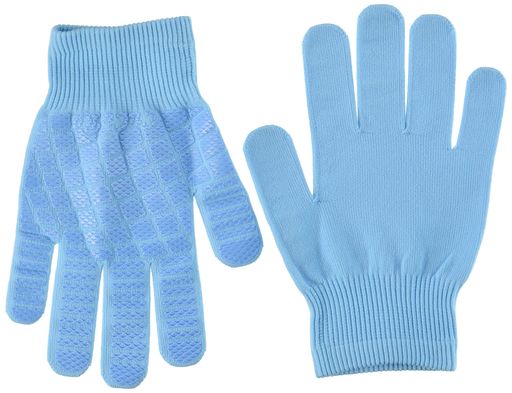 CuCuRa(キュキュラ)すべり止め軍手作業用手袋ライトブルースレンダーレディース女性向け伸縮ぴったりフィット日本製1双入