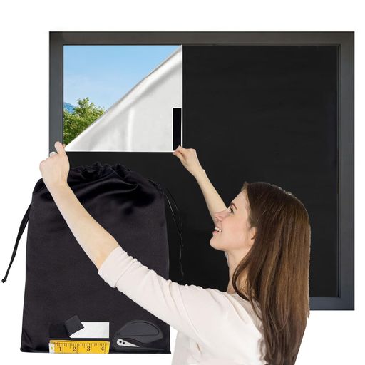 遮光シート窓に貼る断熱シート遮光ガラスフィルム目隠しシート日よけシート91*183cm窓ガラス布遮断ポー..