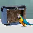 Emoi小動物キャリーバッグチンチラハムスターハリネズミ透明窓付き携帯バッグ可愛い無地鳥キャリーケージ通気性メッシュお散歩ケージお出かけ持ち運び旅行通院移動防災ペット用品ペ…
