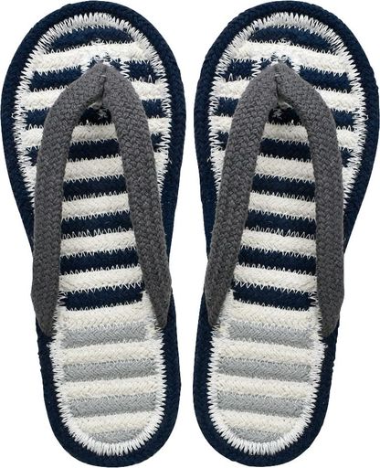 [現代百貨]コットンサンダルマリンボーダーNAVYサイズ:約25.0~27.0