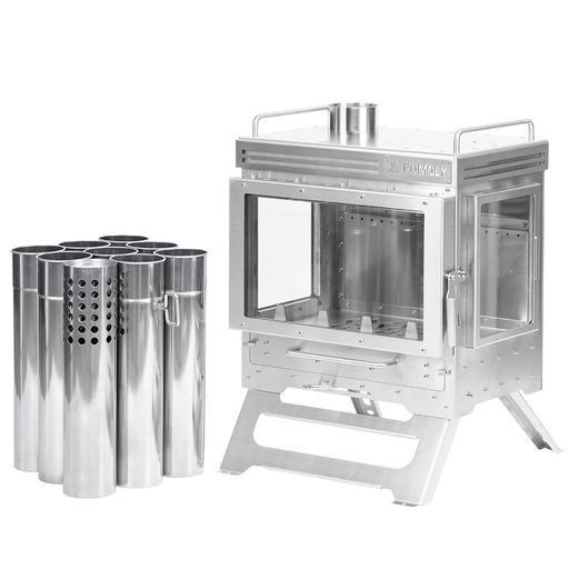 POMOLYDwellerMax3薪ストーブキャンプ二次燃焼ウッドストーブソロキャンプ薪ストーブアウトドア料理BBQ調理暖房ストーブキャンプ