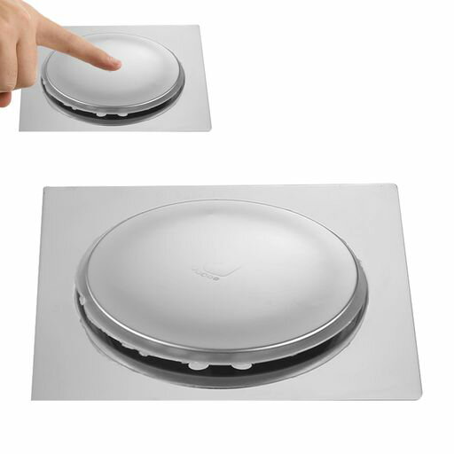 ワンプッシュで開閉 簡単操作:指先で押すだけでスムーズに開閉できるバウンス構造。排水時は開放、未使用時は密閉と、ワンタッチで切り替えられます。サイズは10cmです。 密閉構造で防虫・防臭対策:閉じると排水口をしっかり密閉。下水からの嫌な臭いや湿気をブロックし、害虫の侵入も防止します。水回りを清潔で快適な空間に保ちます。 ステンレス製 錆びにくくお手入れ簡単:水回りに適したステンレス素材を採用。湿気の多い場所でも錆びにくく、長期間使用できます。表面が滑らかで汚れが付きにくく、水洗いで簡単にお手入れ完了。ゴミ受け構造で排水管の詰まり予防にも。 幅広い水回りシーンに対応:10cmサイズは、一般的な浴室やキッチンのシンク下など、さまざまな水回りにご使用いただけます。戸建て・集合住宅の床排水溝に幅広く適用可能です。 安心サポート:水回りの快適性を追求した設計です。ご不明な点がございましたら、お気軽にお問い合わせください。