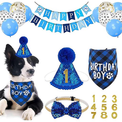 ポクミルペット誕生日帽子犬バースデー飾り付け25キットペット猫誕生日数字付きおしゃれ帽子蝶ネクタイ..