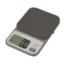 ドリテック(dretec)デジタルスケール日本メーカー2kg/0.1g単位風袋引き大画面キッチンスケール計り料理ブラウン