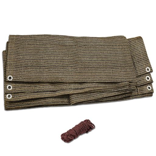 KTJ日よけシェードサンシェードオーニングシェード風通しもよい汎用オーニングバルコニーベランダ廊下庭下庭先用UVカット紫外線対策アルミ製ハトメ錆びにくい取付簡単(1.8mx1.8mモカ)