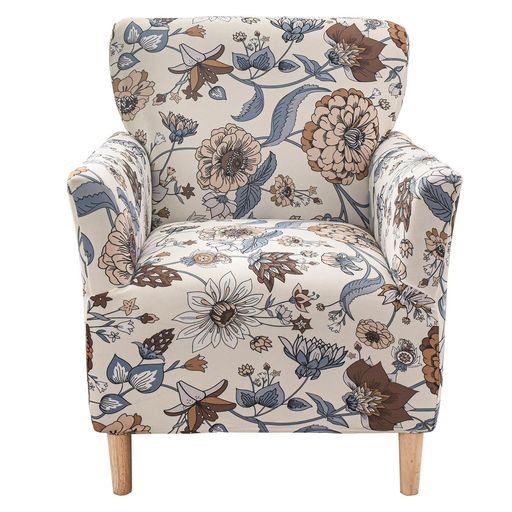 [NEAWEALY]ソファーカバー肘付き花柄肌触りの柔らかい生地伸縮植物無地ホテルシートカバー1人掛けソファーカバーコーヒーショップ椅子防塵カバー四季適用フィットゴムバンドH