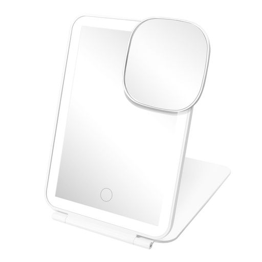 Uarnicey化粧鏡折立鏡鏡卓上3光色ライト付き無段階調光10倍拡大鏡女優ミラー折立ミラー角度自由に調整U..