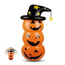 ハロウィンかぼちゃバルーン飾りパンプキン特大H140cmカボチャ風船ロッキングパーティー飾り付け雰囲気満点小道具店舗家庭用お化け屋敷デコレーション用小物