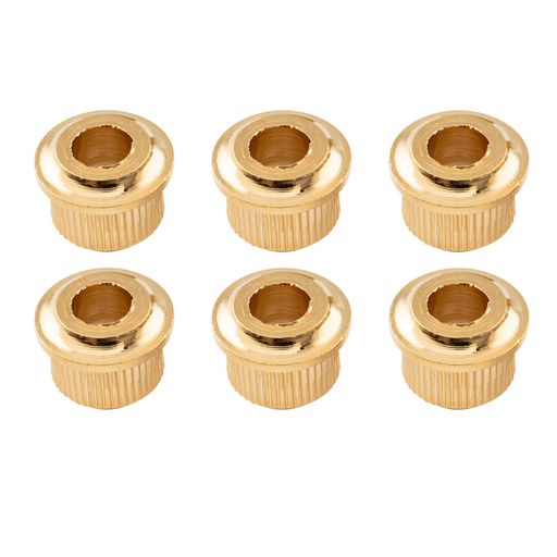 Musiclily Proスチール製ヴィンテージ/モダン6mmから10mmギターペグ用コンバージョンブッシュ ゴールド6個