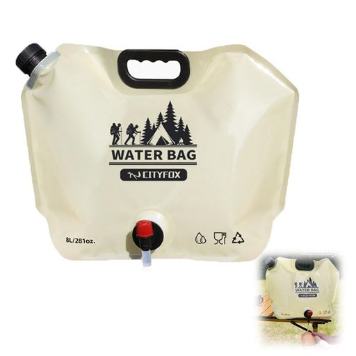 WANDEHOウォータータンクウォーターバッグ折りたたみ給水袋水タンク折り畳み8L折りたたみ軽量無臭コン..