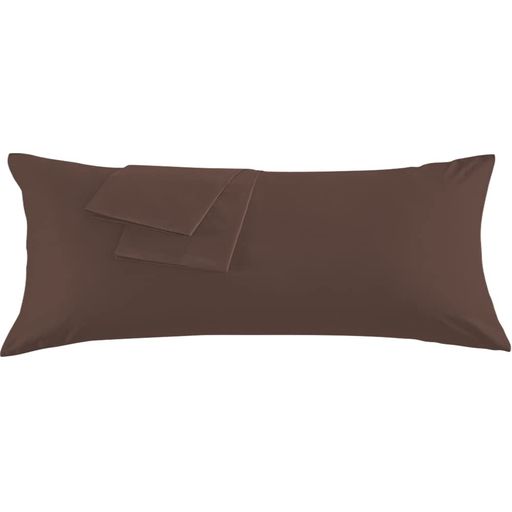 Futon Covers - 枕カバー上質な綿100%300本高密度生地ホテル品質雲のように柔らかな手触りがあり封筒式防ダニ抗菌防臭選べる9色3サイズ(43x90cmダークブラウン)