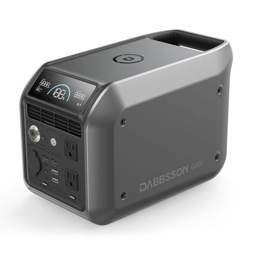 Dabbssonポータブル電源600L768Whソーラー充電可能リン酸鉄リチウムイオン電池4つ急速充電方法定格600W/最大1200W安全10年長寿命小型25dB静音設計コンパクトEPS機能キャンプ/車中泊/防災グッズ/…