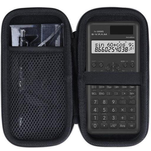 Peyyargo収納ケースと互換性のあるCASIOカシオ関数電卓fx-115ESPLS2先进科学電卓(ブラック)