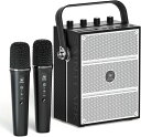 WWINBRIDGE拡声器ポータブルスピーカーハンドマイク2人同時使用大音量ハンズフリー拡声器PAシステムエコー/AUX/USB/microSD対応メガホンイベント/会議/指導/トレーニング/講座/学校行事などに…