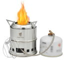 GeerTopキャンプストーブ焚き火台ウッドストーブ小型軽量コンパクト折りたたみ式多種燃料対応薪固形燃料OD缶に対応二次燃焼ステンレス五徳付きアウトドアソロキャンプツーリング登山旅…