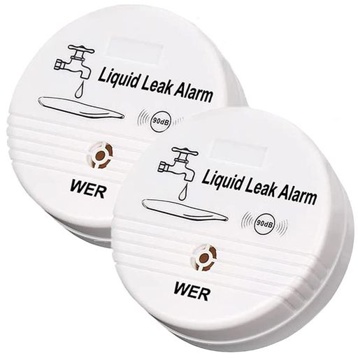 Actnow水もれ報知器水漏れ防止無線リーク液体検出水センサー警報90dB防犯グッズ(2個セット)
