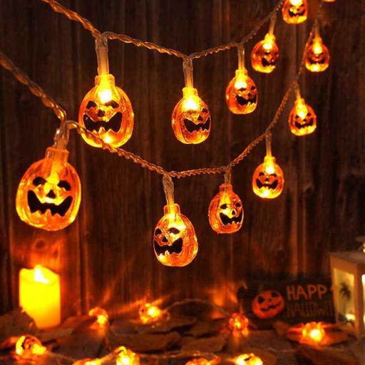 LunarCorkyハロウィン飾り装飾LEDhallownグッズ電池式20LED電球3mストリングスライト南瓜灯かぼちゃライト飾り付けかぼちゃライトハロウィンイルミネーション