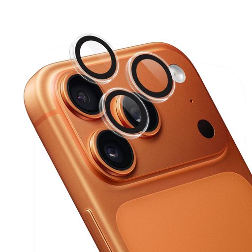 Apapeyaカメラ保護iPhone17Pro/iPhone17ProMax用レンズカバーアクリルエッジ素材+9H強化ガラス耐衝撃ARコーティング高透過率2025秋発売アイフォン17プロ/17プロマックス対応