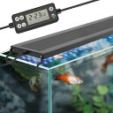 hygger水槽ライトLEDアクアリウムライト30-45CM対応新開発のDIYモードWRGB割合を調整可能タイマー自由に設定日光と月光モードLCDディスプレイ8色白/赤/橙/黄/緑/青/藍/紫LED10段階明るさ調整IP68…|詳細画像