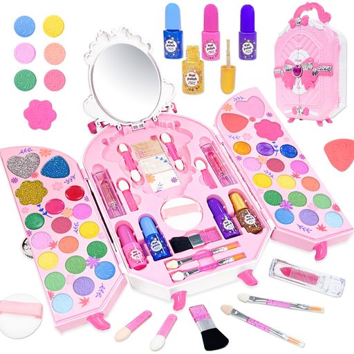 VBACALAメイクセットメイクおもちゃ色が付けるお化粧セット女の子卓上ミラードレッサーおもちゃなりき..
