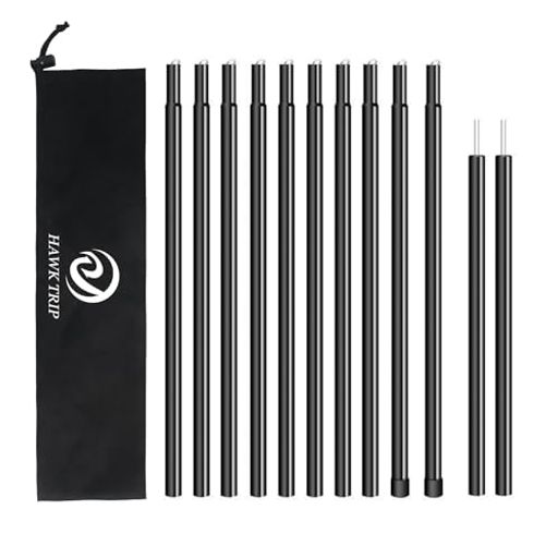 天幕支持棒伸縮式サポートロッドテントタープ用タープポール伸縮式ポール無段階調節組み立て不要(直径-..