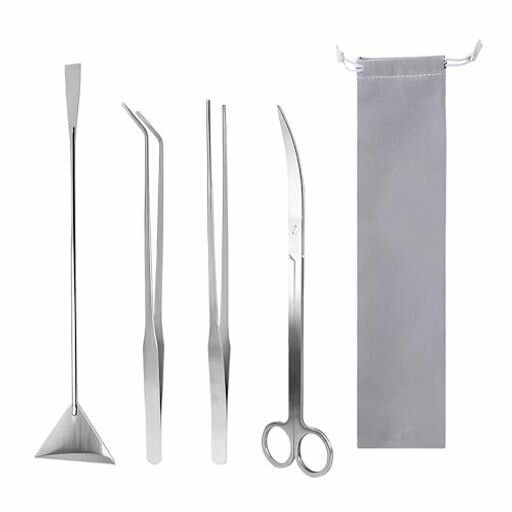 水草トリミング観葉植物管理ツール4点セット水槽剪定ハサミ掃除水槽用実用便利多機能ピンセットサンド..