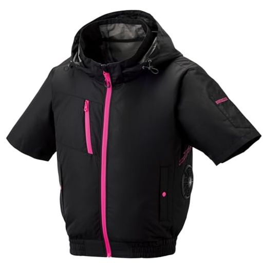 アタックベース(Atackbase)Thetough空調風神服チタンフード半袖ブルゾンブラック884511LL