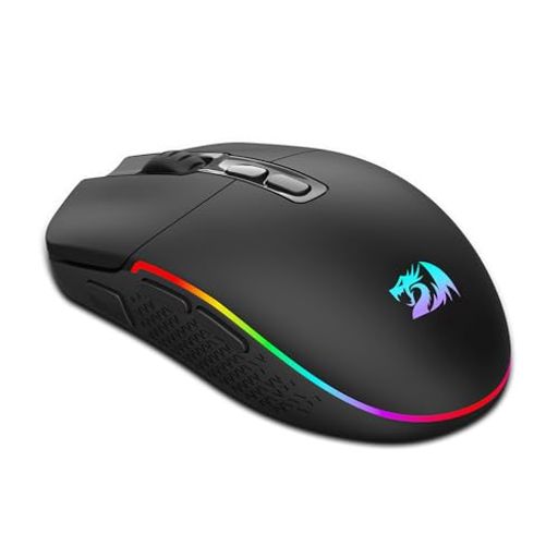 Redragon ワイヤレスゲーミングマウス 2.4G/BT/USB有線 24000DPI RGB 軽量89g マクロ対応 連射機能付き 無線マウス 8個プログラムボタン 充電式 PC/Mac対応 ブラック