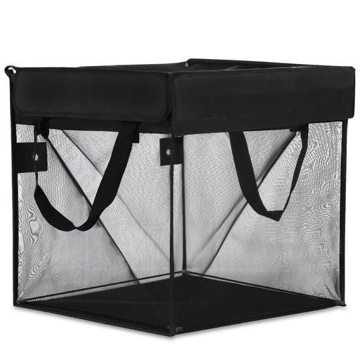 EXTRAP(エクストラップ)カラスよけネット64L【全面フルカバー】折りたたみゴミネットボックスカラスよけゴミ箱烏除け軽量置き配ボックス(ブラック)