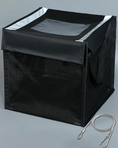 Beemyiカラスよけゴミ箱ゴミネット屋外大容量125L折りたたみボックス防止戸別回収向け外置き家庭用超軽..