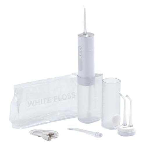 [三ッ谷電機]携帯用口腔洗浄器ホワイトフロスWF-5073矯正器具掃除口腔洗浄機介護口腔ケア用品コードレス