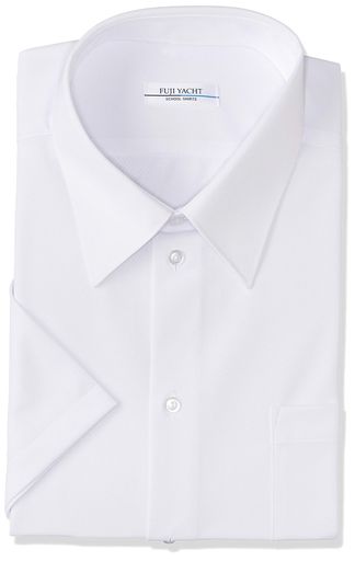 [フジヨットガクセイフク]半袖シャツ男子ノーアイロンニット素材お手入れ楽ラクシャツ接触冷感吸汗速乾..