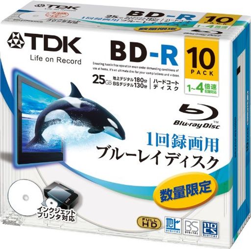 TDKϿѥ֥롼쥤ǥBD-R1Ͽ25GB1-4®ۥ磻ȥ磻ɥץ󥿥֥10ѥå5MMॱBRV25PWB1...