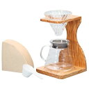HARIO(ハリオ)V60オリーブウッドスタンドセット1~4杯用コーヒードリッパープレゼントギフト贈り物VSS-1206-OV
