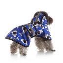 S-Lifeeling犬レインコートポンチョ犬用品お出かけお散歩可愛いおしゃれ反射テープ帽子付き雨合羽ドッグウェア防水雨具小型犬中型犬大型犬雨天対策多色(Mサメ...