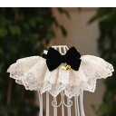 TARATIペットバンダナ猫首輪かわいい和風結婚式リボン貴族風刺繍レース猫用首輪可愛い首飾り軽量ネコ用くびわスカーフペットへのギフトお祭り和風猫お正月晴れ着お祝いペット用アクセ…