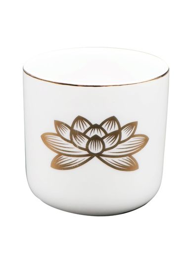 仏具のマルエス(Maruesu)湯呑白上金ハス1.6寸仏壇約5.4x5cm