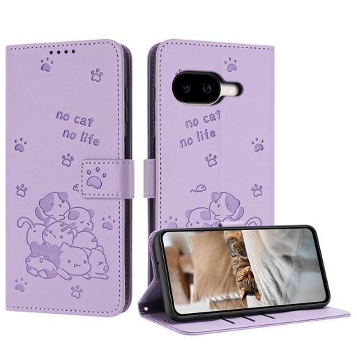Vlimus と互換性のある Google Pixel 10A ケース 手帳型 かわいい子猫の携帯電話カバー と互換性のある ピクセル10a ケース カード収納 耐衝撃 耐久性 指紋防止 スタンド機能 に適合する グーグ…