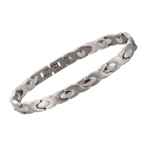 13粒ゲルマニウムブレスレット女性用純度99.999腕輪純チタン製レディース人気静電気除去バングル肌に優しいヘマタイト最強ギフトボックス付き(シルバー)